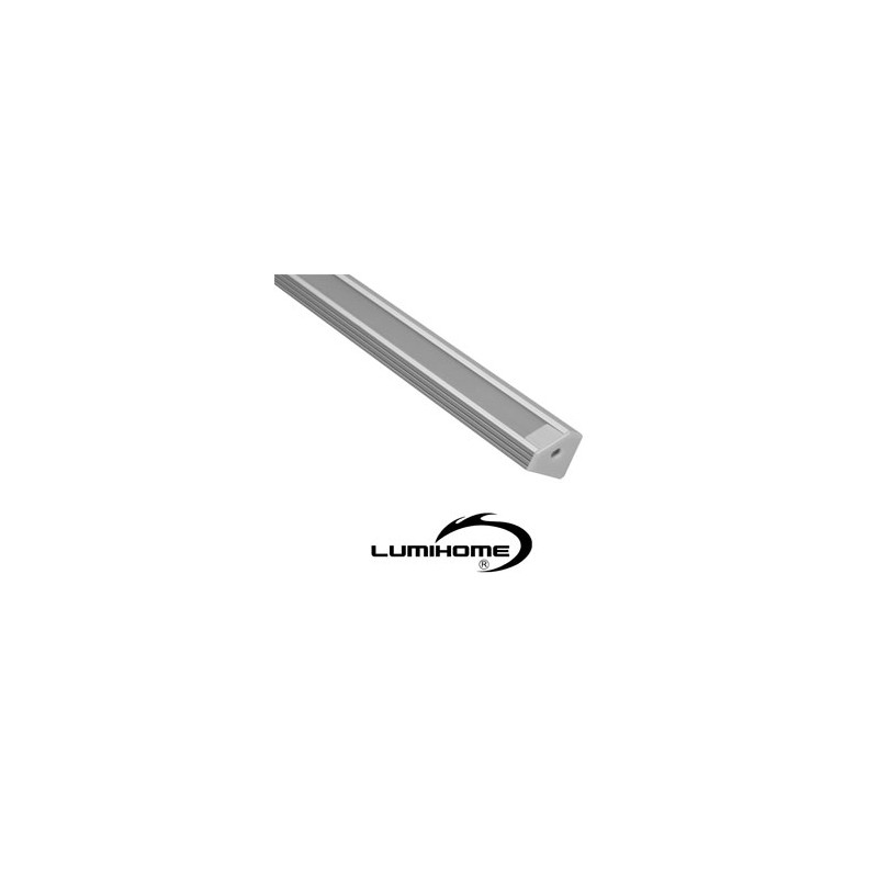 Profilé d'angle pourr ruban LED diffuseur opaque