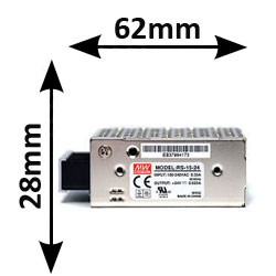 Transformateur 24V 15W Mean Well RS1524 - Transfo LED