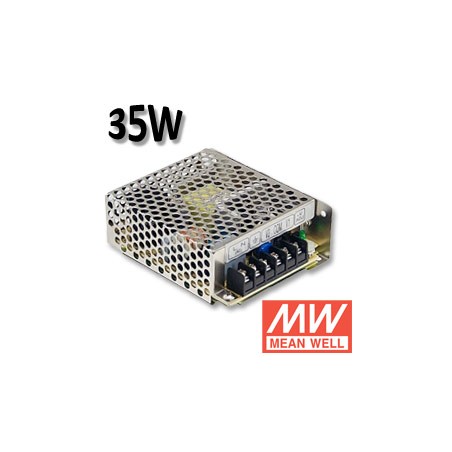 Transformateur 24V 35W Mean Well RS3524 - Transfo LED