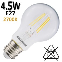 Ampoule filament LED claire SYLVANIA 4,5W E27 230V 29323