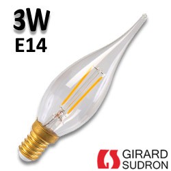 Ampoule Flamme grand siècle claire LED 3W E14 - GIRARD SUDRON 713773