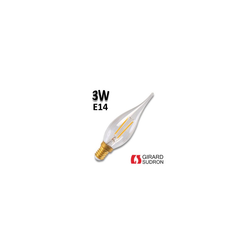 Ampoule Flamme grand siècle claire LED 3W E14 - GIRARD SUDRON 713773