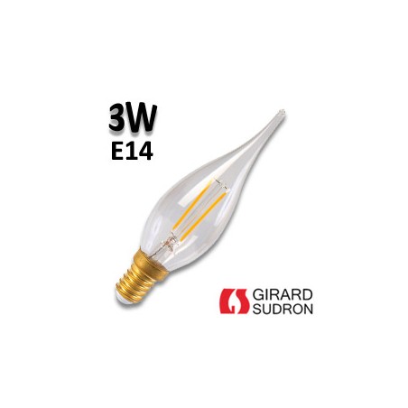 Ampoule Flamme grand siècle claire LED 3W E14 - GIRARD SUDRON 713773