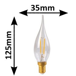Ampoule Flamme grand siècle claire LED 3W E14 - GIRARD SUDRON 713773