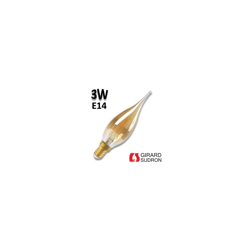 Ampoule Flamme grand siècle ambrée LED 3W E14 - GIRARD SUDRON 713775