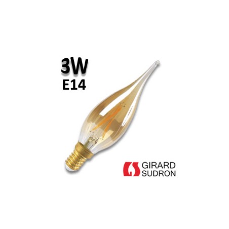 Ampoule Flamme grand siècle ambrée LED 3W E14 - GIRARD SUDRON 713775