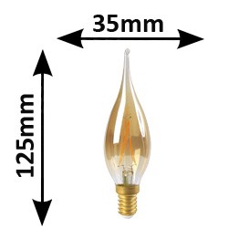 Ampoule Flamme grand siècle ambrée LED 3W E14 - GIRARD SUDRON 713775