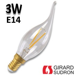 Ampoule Flamme coup de vent claire LED 3W E14 - GIRARD SUDRON 713173