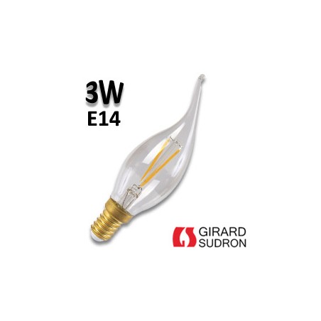 Ampoule Flamme coup de vent claire LED 3W E14 - GIRARD SUDRON 713173