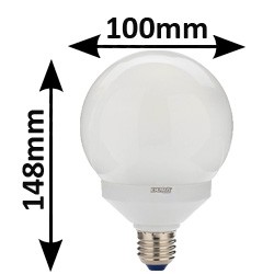 Ampoule basse consommation Globe 24W E27 230 2700K