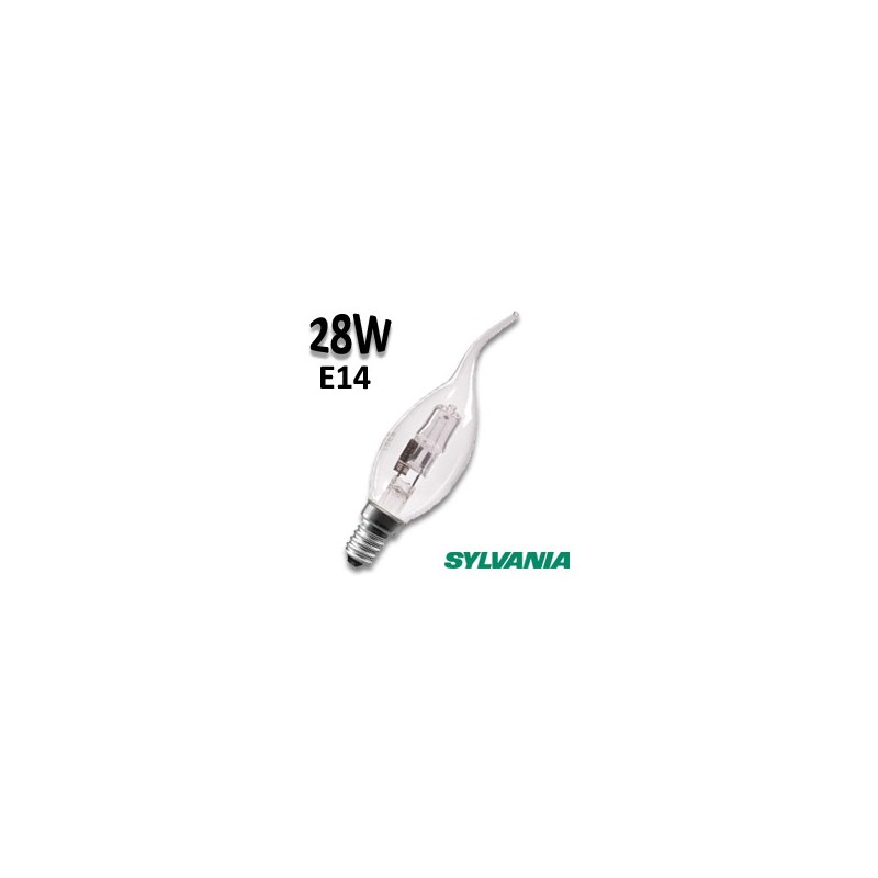 Ampoule flamme claire coup de vent 42W E14 230V