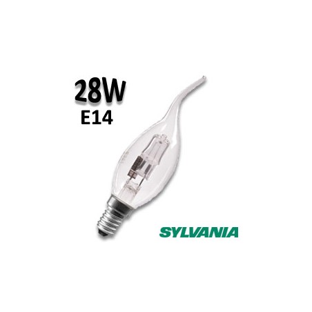 Ampoule flamme claire coup de vent 42W E14 230V