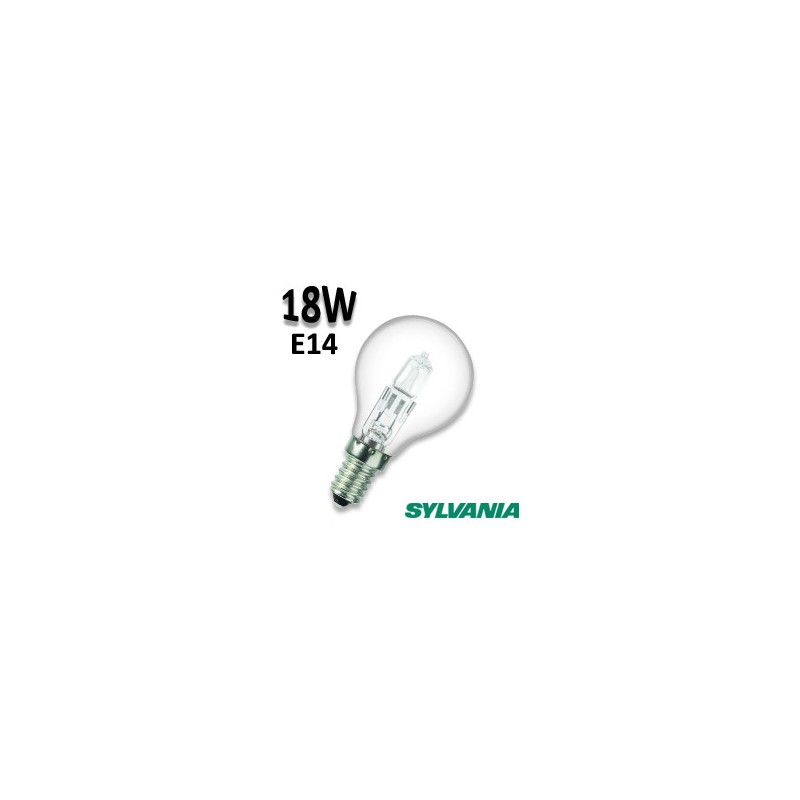 Ampoule sphérique claire 18W E14 230V Eco halogene