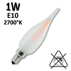 Ampoule Flamme grand siècle dépolie LED 1W E10 - GIRARD SUDRON 711617