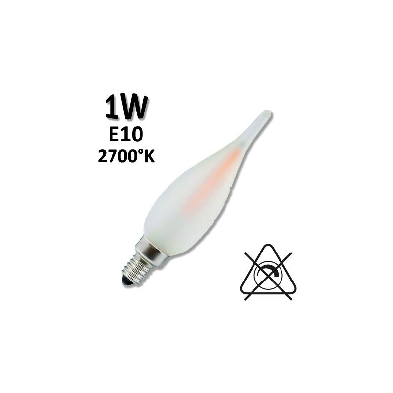 Ampoule Flamme grand siècle dépolie LED 1W E10 - GIRARD SUDRON 711617