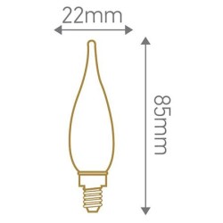 Ampoule Flamme grand siècle dépolie LED 1W E10 - GIRARD SUDRON 711617
