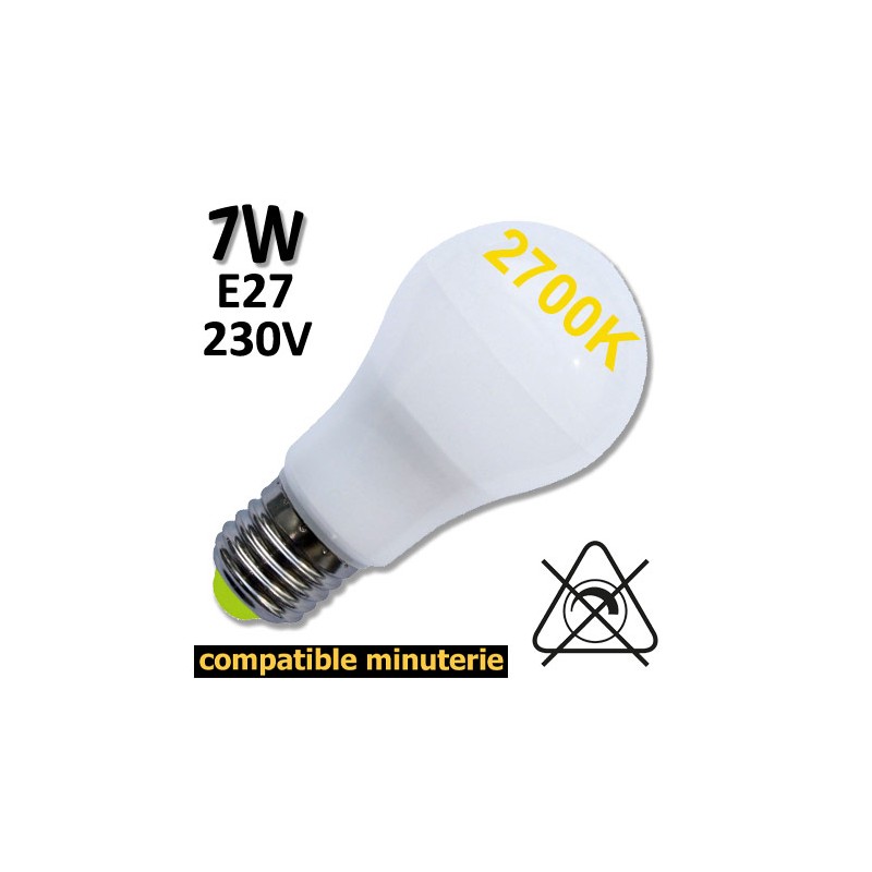 Ampoule minuterie LED GIRARD SUDRON 7W E27 230V
