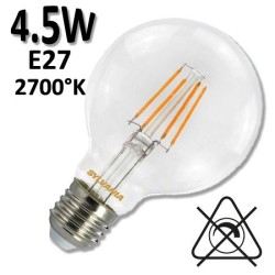 oule LED Globe claire  Ø80mm 4,5W 2700K E27 230V - SYLVANIA 0027170
