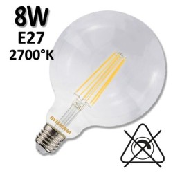 Ampoule LED Globe claire  Ø120mm 8W 2700K E27 230V - SYLVANIA 0027147