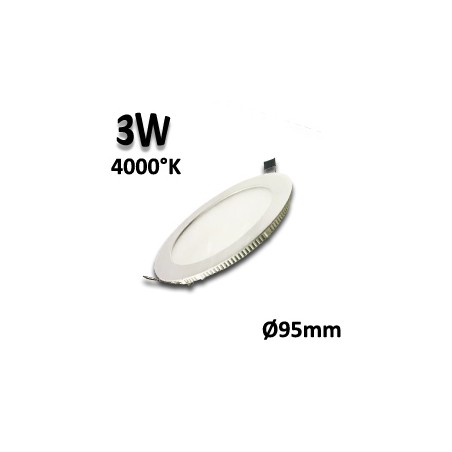 Downlight led 3W - luminaire LED encastré blanc
