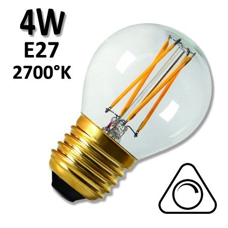 Ampoule sphérique LED claire ou satinée GIRARD SUDRON 4W E27 230V