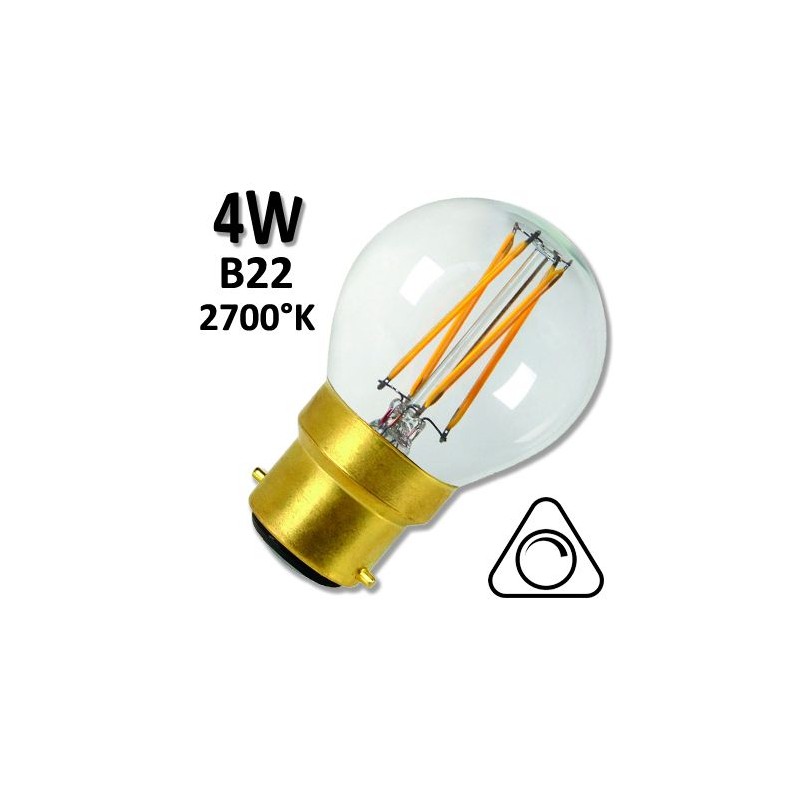 Ampoule sphérique LED claire ou satinée GIRARD SUDRON 4W B22 230V