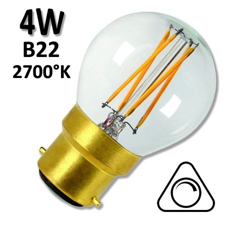 Ampoule sphérique LED claire ou satinée GIRARD SUDRON 4W B22 230V