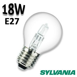 Ampoule sphérique claire 18W E27 230V Eco halogene