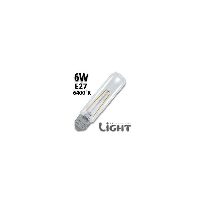 Ampoule tubulaire filament LED 6W E27 864 T30