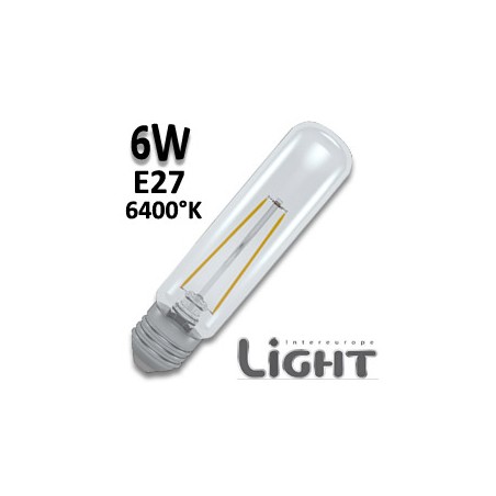 Ampoule tubulaire filament LED 6W E27 864 T30