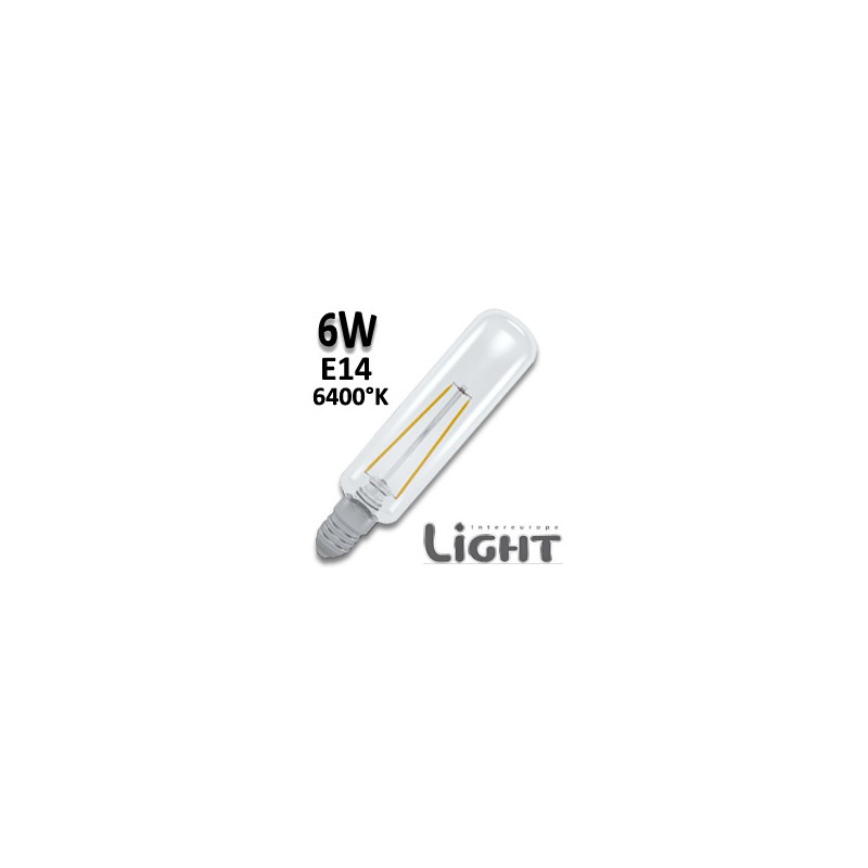 Ampoule tubulaire filament LED 6W E14 864 T30