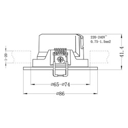 Spot encastré LED SYLVANIA START SPOT 230V 7W 3000K