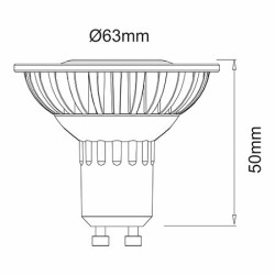 SYLVANIA HI SPOT ES63 remplaçante BENEITO LED ES63 8W GU10