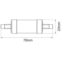 Tube LED R7S 78mm 5W - Lampe LED tubulaire BENEITO 140026