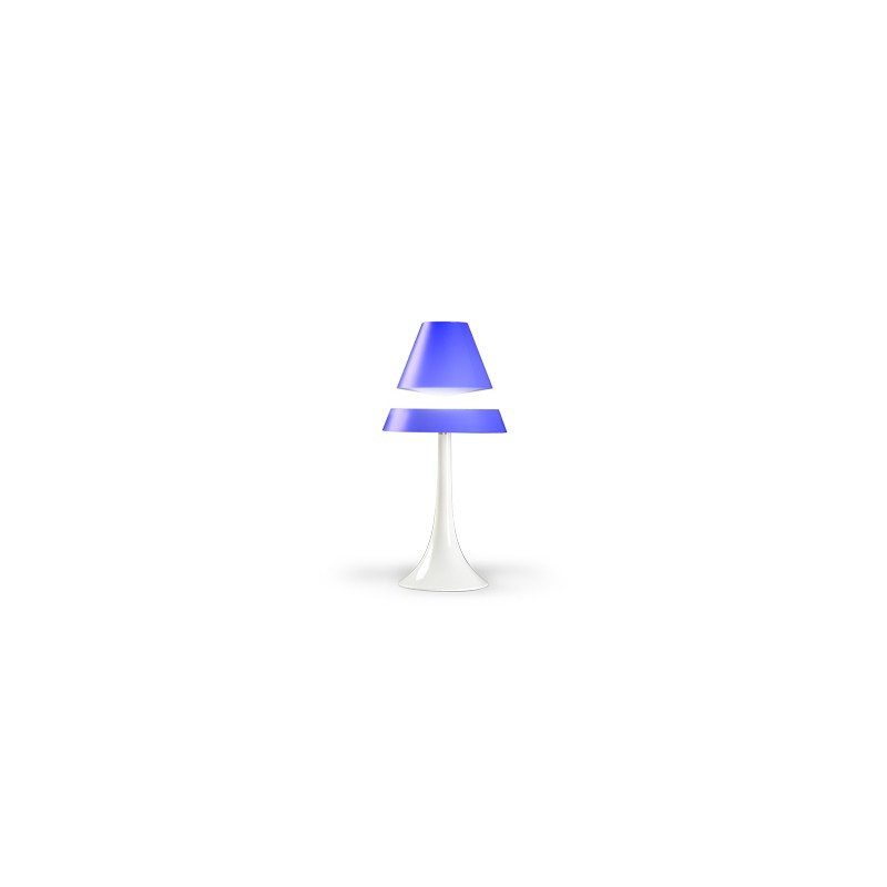 Lampe à poser en apesanteur MAGNETIC LAND bleue et blanche