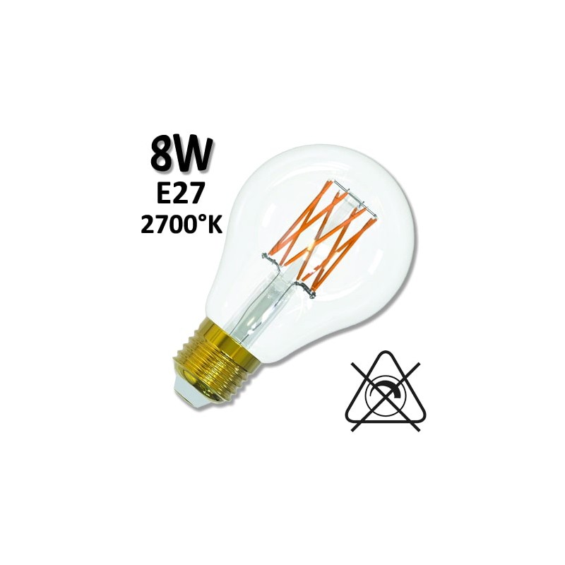 Ampoule LED standard claire GIRARD SUDRON 28638 - 8W 2700K E27 230V