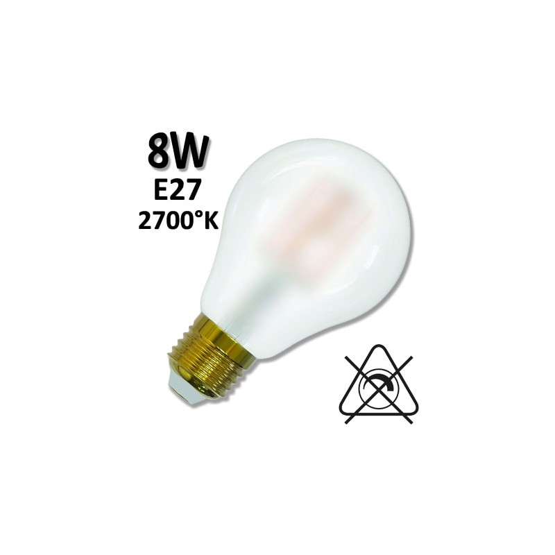 Ampoule LED standard satinée GIRARD SUDRON 28639 - 8W 2700K E27 230V