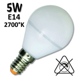 Ampoule sphérique LED opale GIRARD SUDRON 5W E14 230V 160105 167194