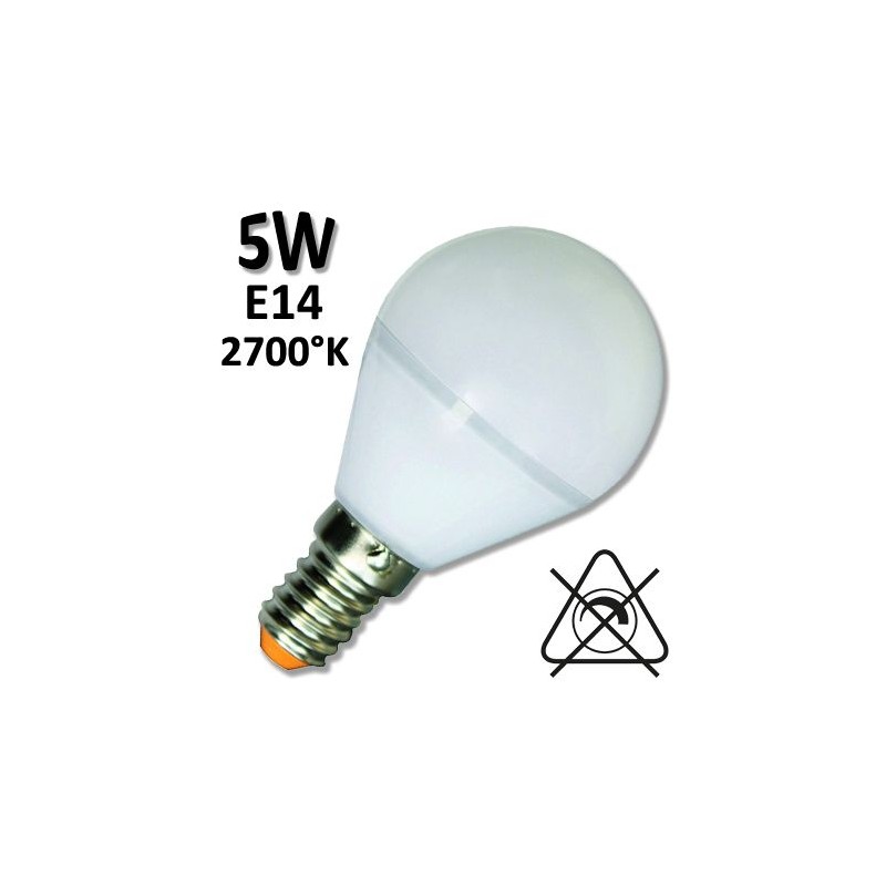 Ampoule sphérique LED opale GIRARD SUDRON 5W E14 230V 160105 167194