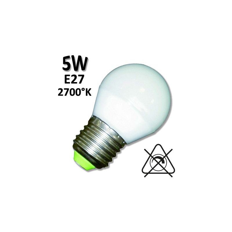 Ampoule sphérique LED opale GIRARD SUDRON 5W E27 230V 160104 167193
