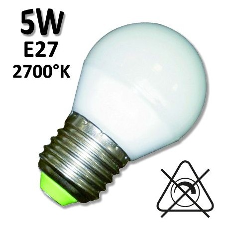 Ampoule sphérique LED opale GIRARD SUDRON 5W E27 230V 160104 167193