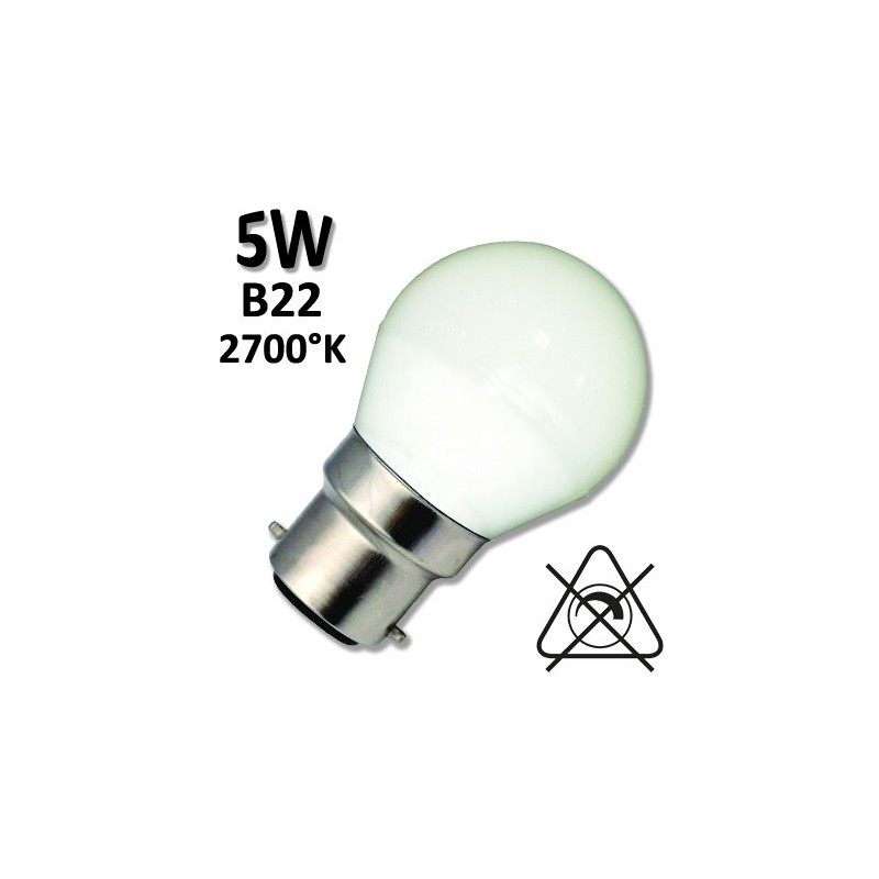 Ampoule sphérique opale LED GIRARD SUDRON 5W B22 230V 160194 167544