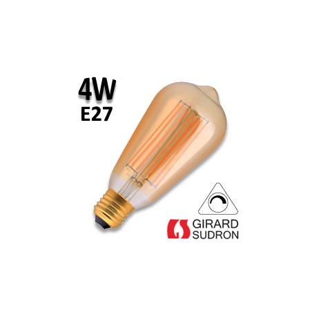 Ampoule Edison filament LED GIRARD SUDRON 4W E27 variable