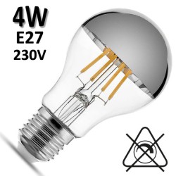 Ampoule LED calotte argentée 4W E27 230V - DURALAMP LFA6004S