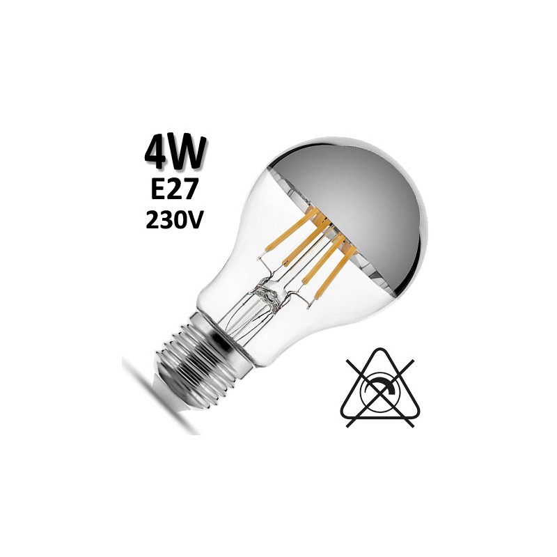 Ampoule LED calotte argentée 4W E27 230V - DURALAMP LFA6004S