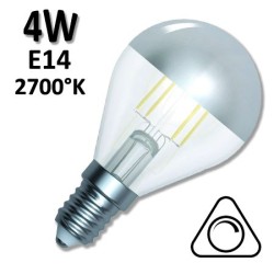Ampoule sphérique calotte argentée 4W E14 ou E27 230V - GIRARD SUDRON