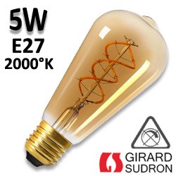 Ampoule Edison twisted filament LED GIRARD SUDRON 5W E27