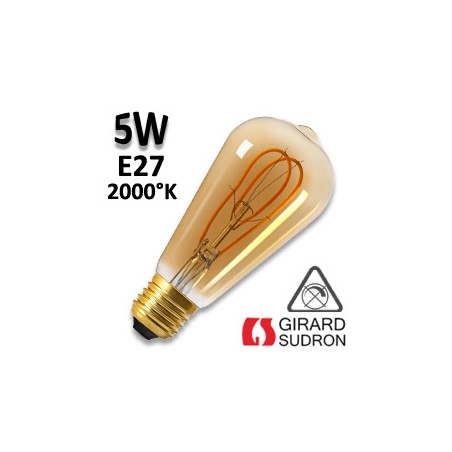 Ampoule Edison loops filament LED GIRARD SUDRON 5W E27