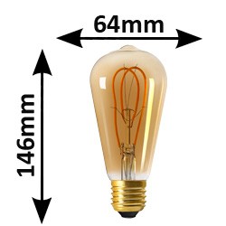 Ampoule Edison loops filament LED GIRARD SUDRON 5W E27