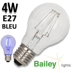 Ampoule filament LED standard bleu 4W E27 - BAILEY BaiColour